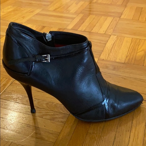 Cesare Paciotti Red Bottoms Leather Ankle Booties - Picture 5 of 10